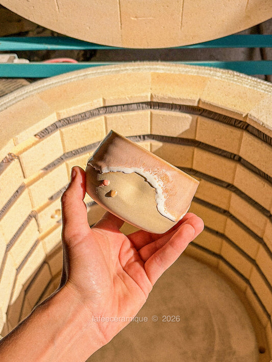 EDITION LIMITEE - Tasse à café Océan sans anse - Duo de coquillages