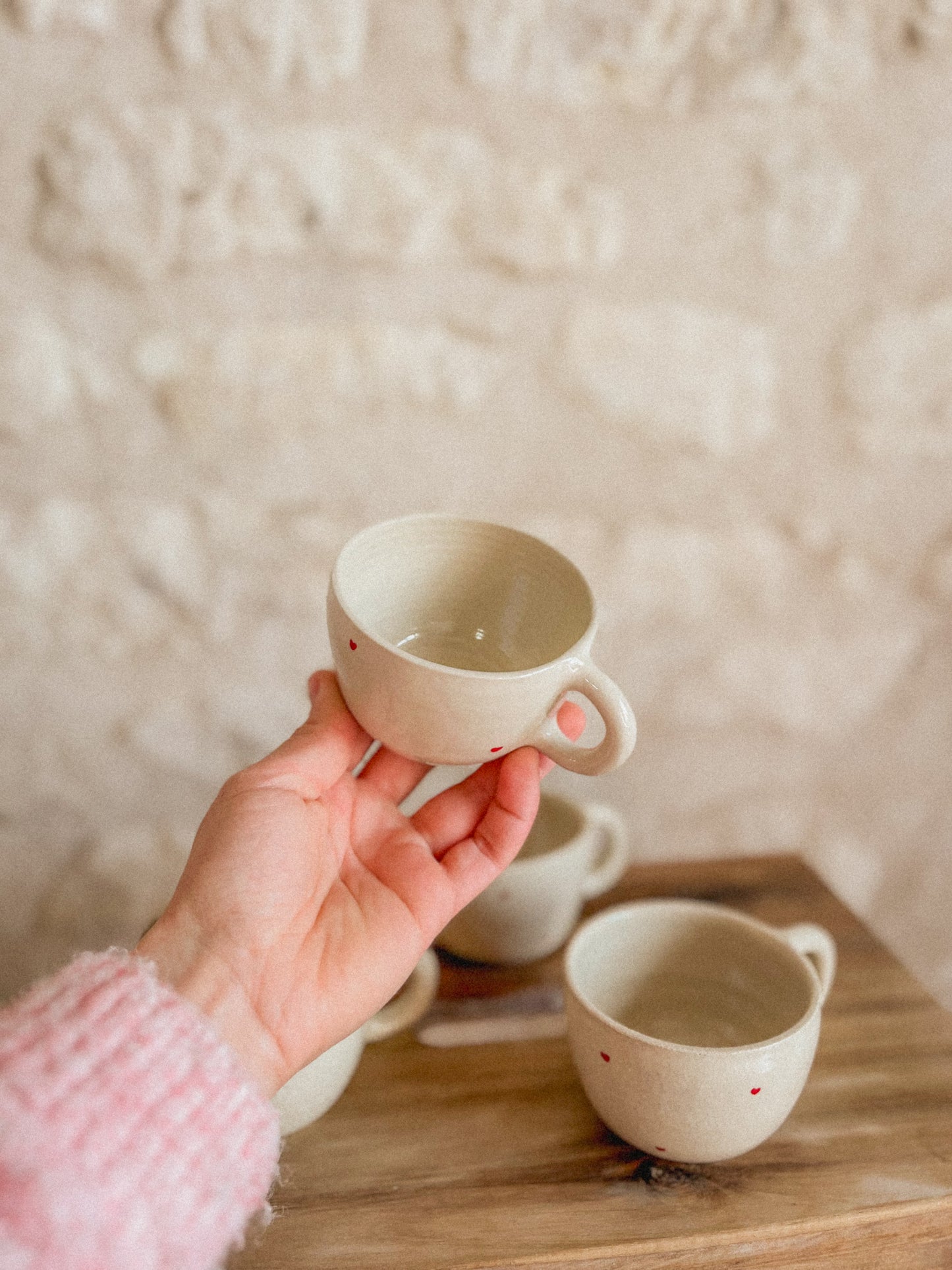 Tasse à café- Coeurs rouges imparfaites