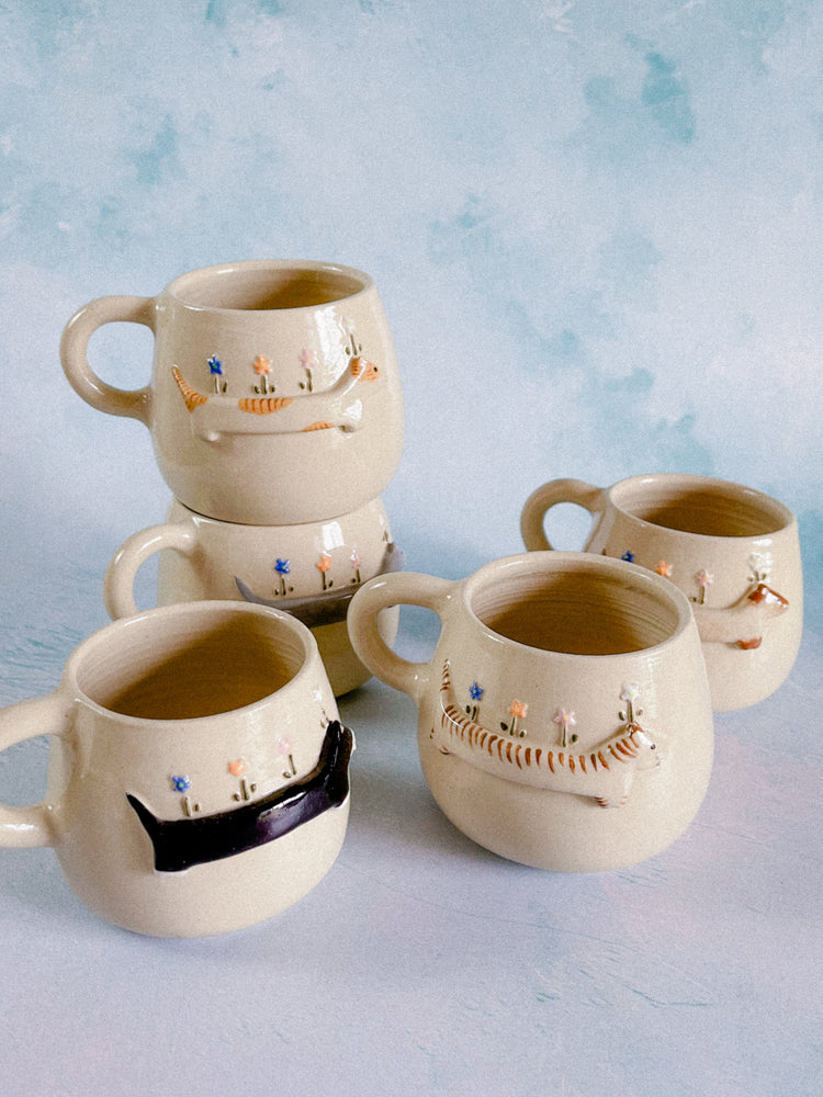 tasse chat printanier