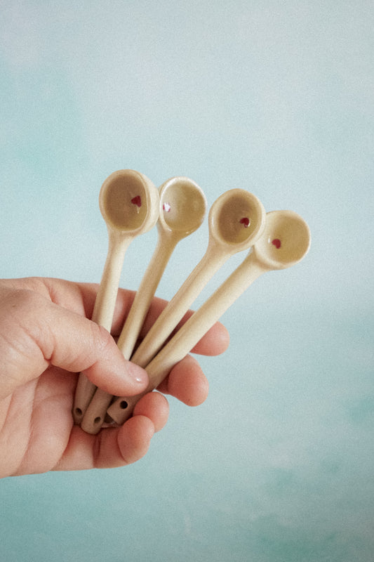 Petite cuillère - Coeur rouge