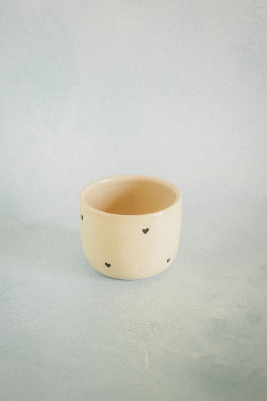 Tasse expresso - Coeurs noirs