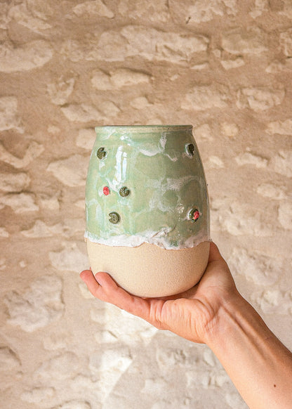 Grand vase – Loutre et son bébé