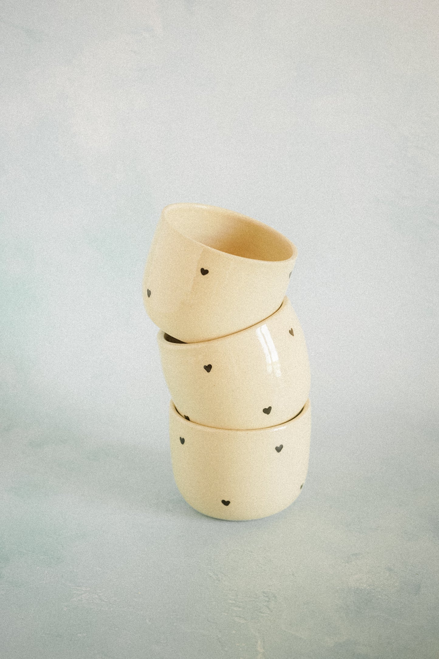 Tasse expresso - Coeurs noirs