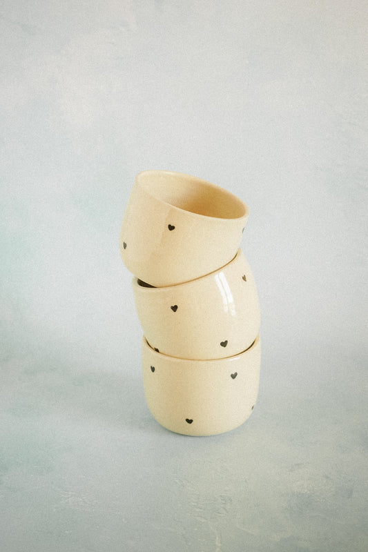 Tasse expresso - Coeurs noirs