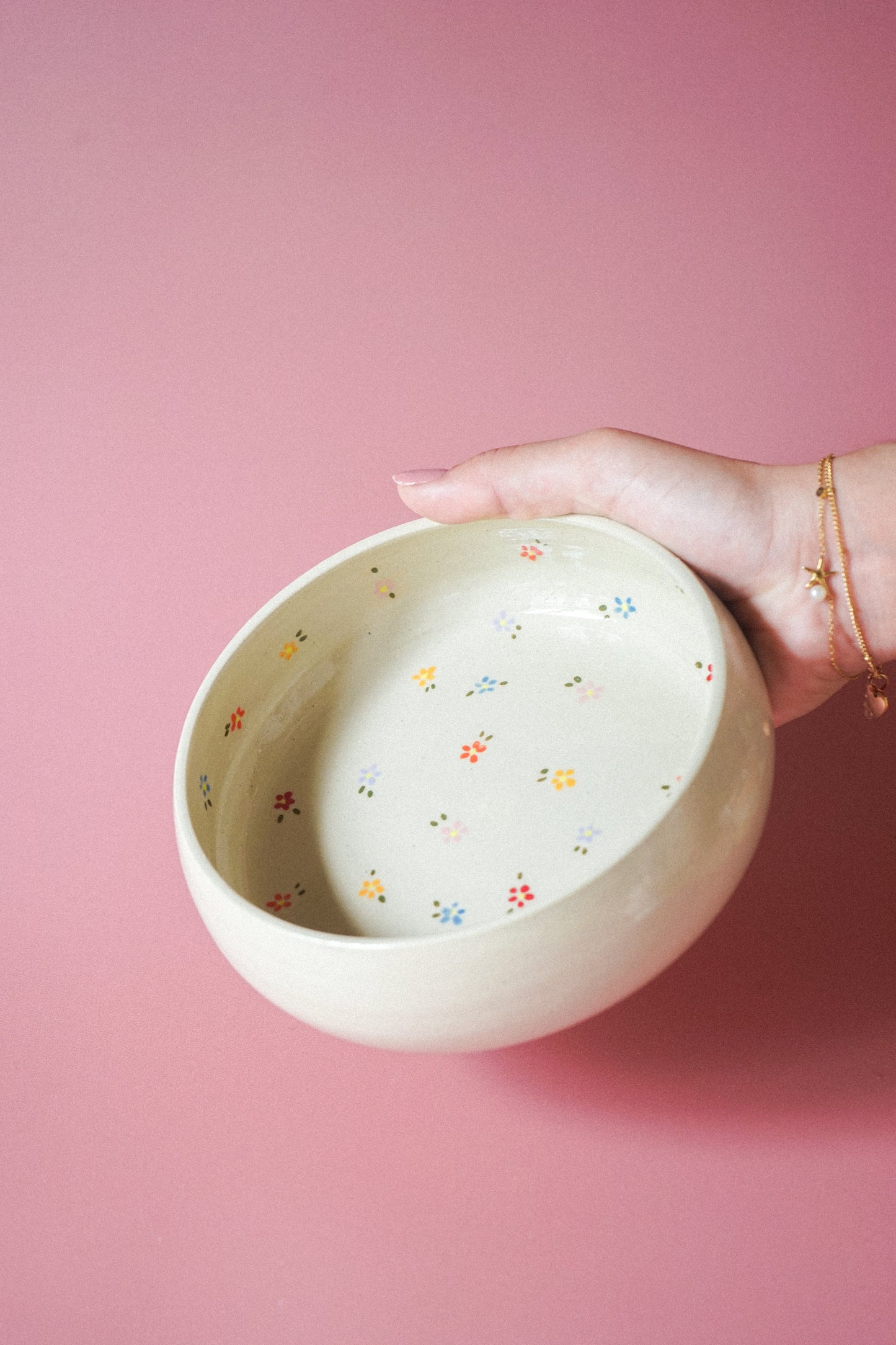 Assiette creuse - fleurs multicolores