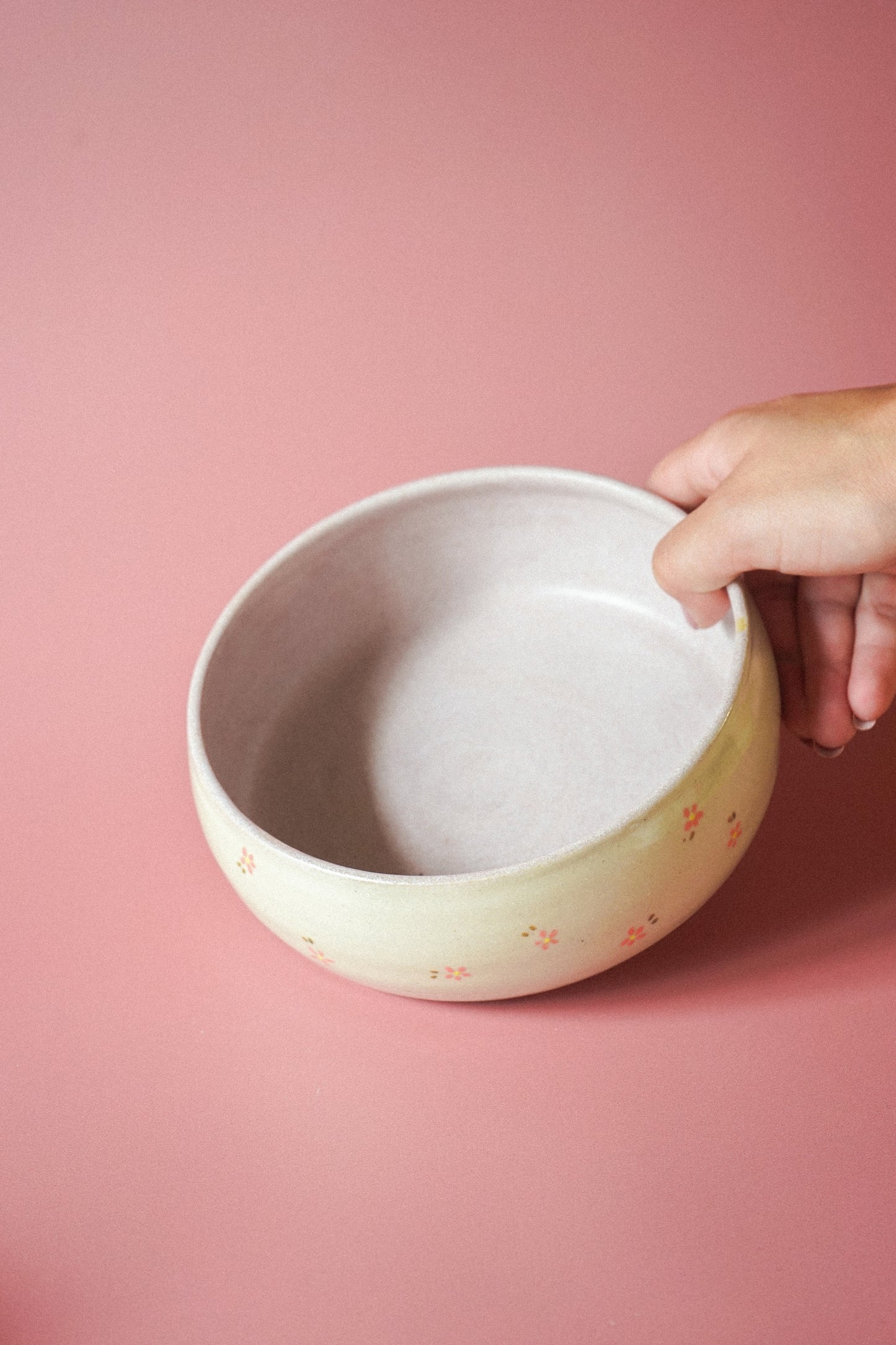 Assiette creuse - rose mat