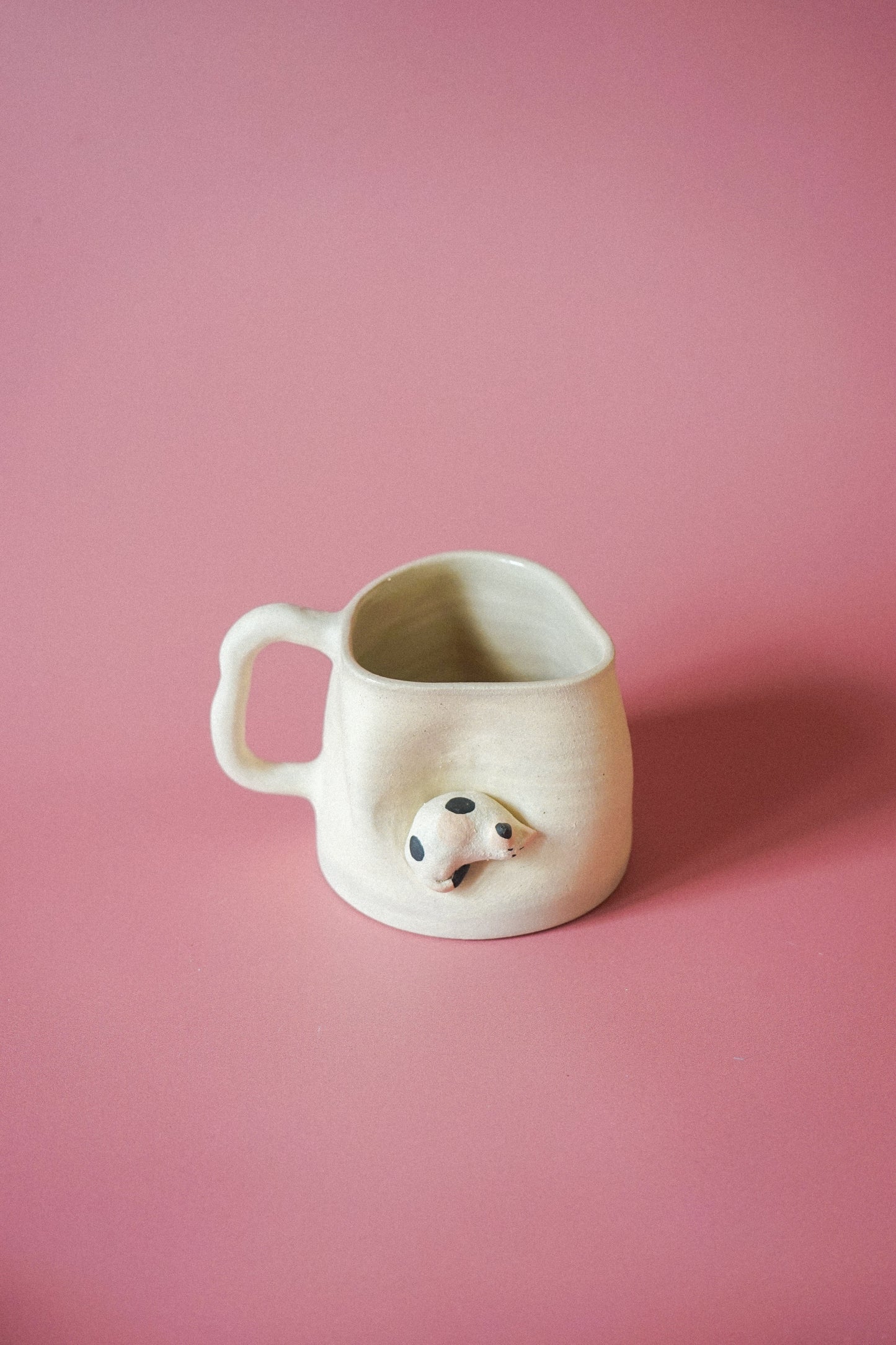 Tasse grès brute - chat lové