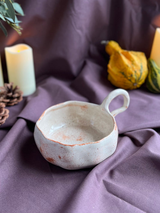 Tasse citrouille modelée pyrité