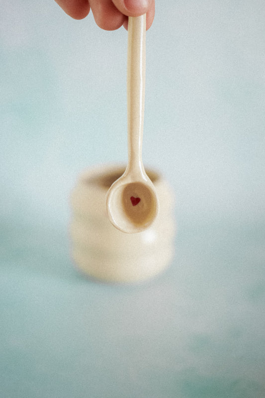 Petite cuillère - Coeur rouge