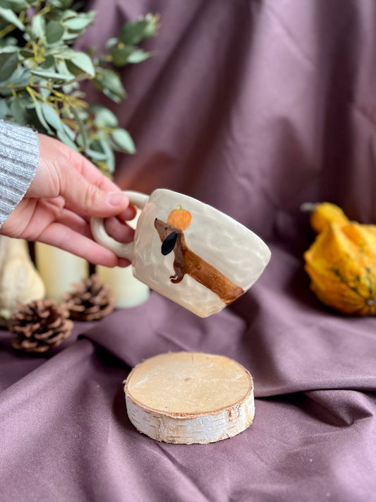 Tasse modelée automnale