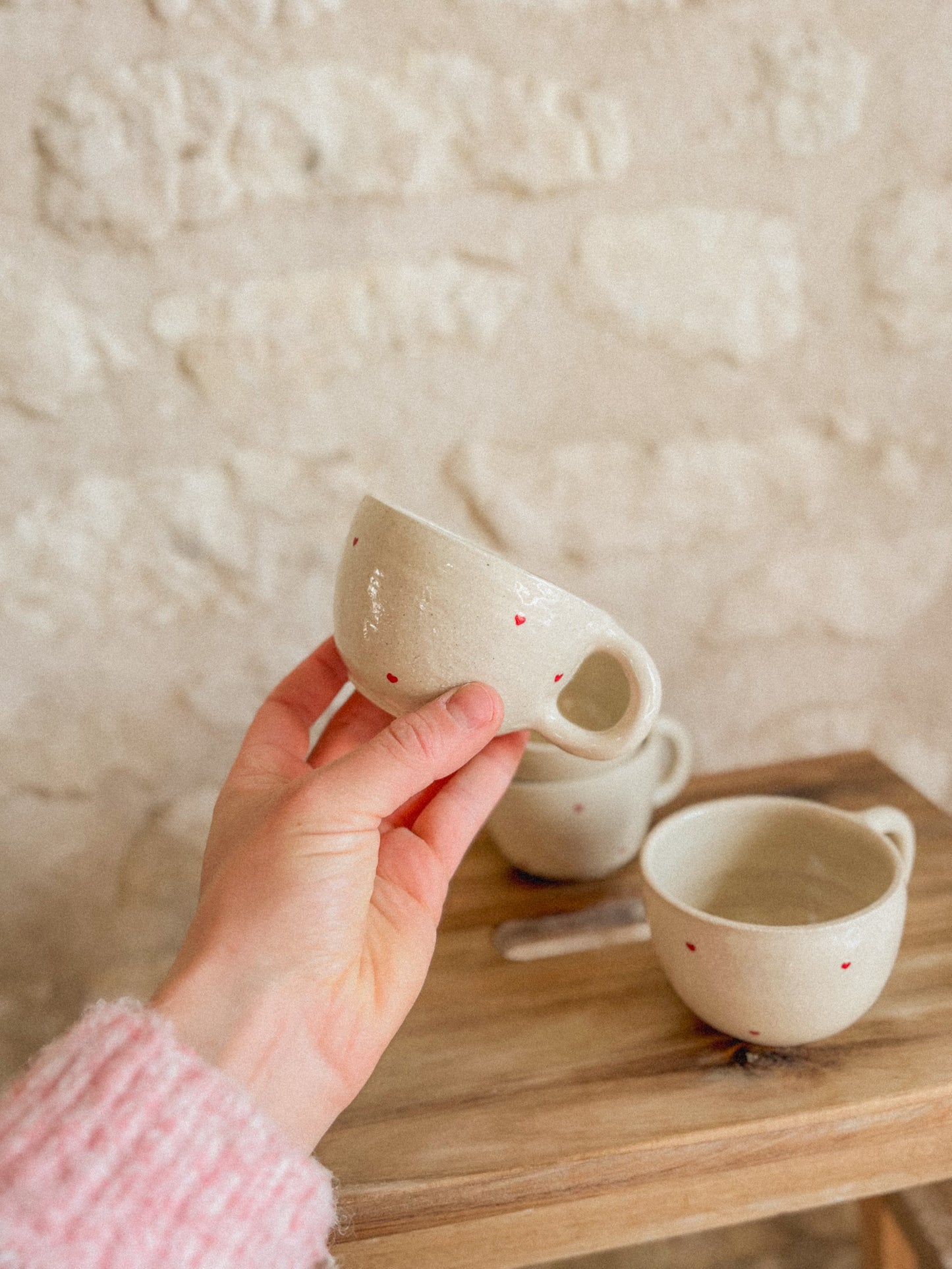 Tasse à café- Coeurs rouges imparfaites