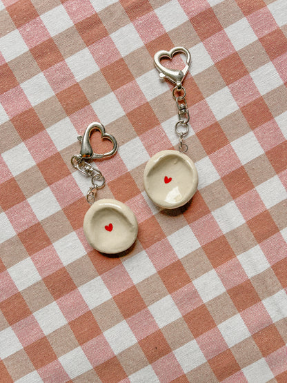 Worry Stone - coeur porte-clés