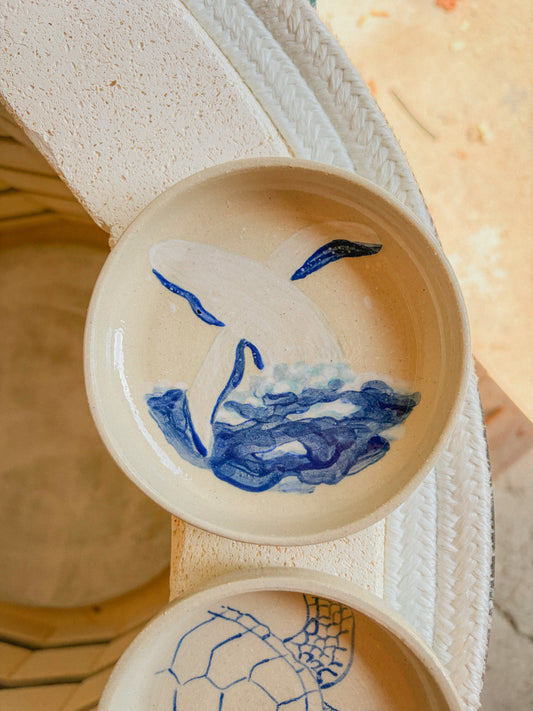 Coupelle illustrée bleue