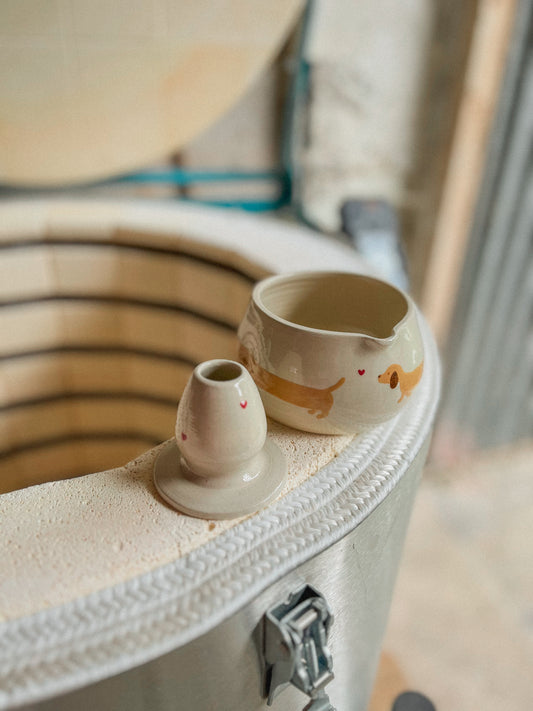 Set à matcha - teckel coeur